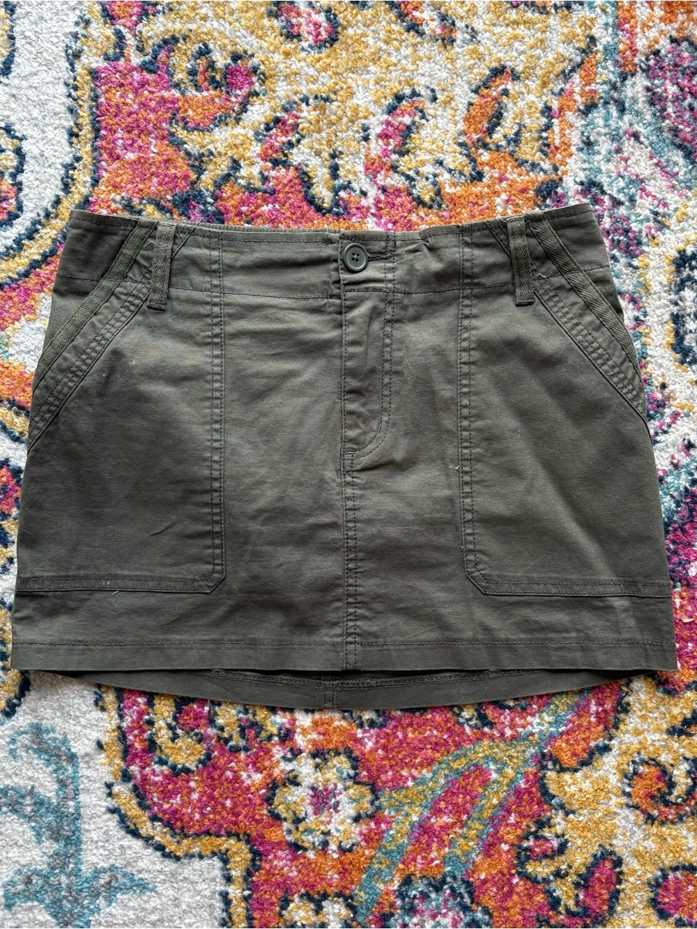 wild fable Olive Green Utility Mini Skirt